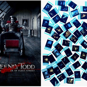 Larger Pack of 25x Genuine 35mm Clips - Sweeney Todd The Demon Barber of Fleet Street (2007) 35mm Film Cell Movie Filmcell Pack