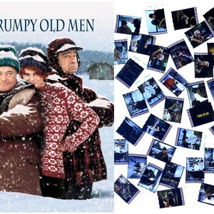 May include: A movie poster for the film "Grumpy Old Men" featuring three people in winter clothing standing in the snow. The title of the film is in large, bold letters at the top of the poster.