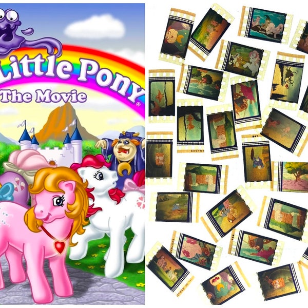 15x Genuine 35mm Clips - My Little Pony (1984) 35mm Film Cell Movie Filmcell Pack