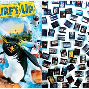 Larger Pack of 20x Genuine 35mm Clips - Surf&#39;s Up (2007) 35mm Film Cell Movie Filmcell Pack