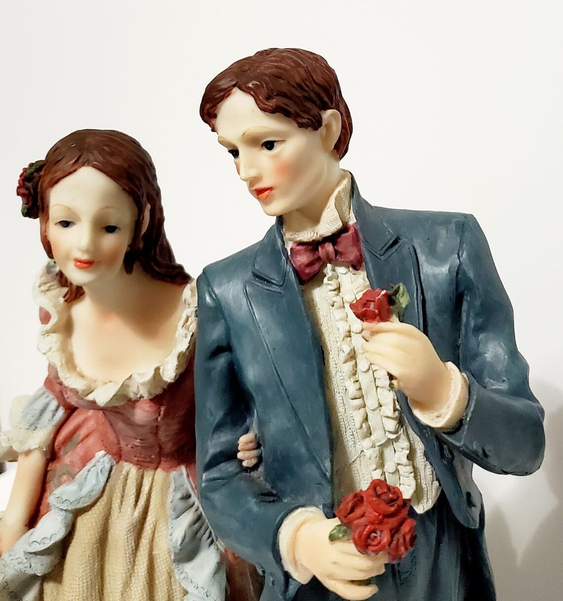 Meerchi Figurine Couple Hand Painted Romantic Couple With Etsy