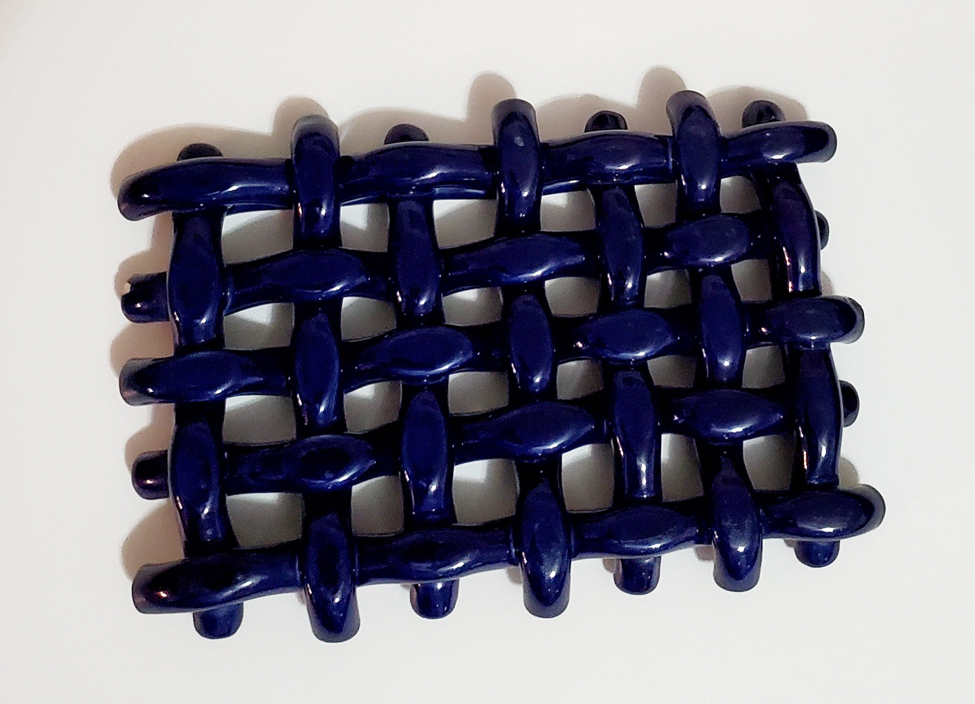 Ceramic Lattice Weave Kitchen Pot Holder Trivet Woven Etsy UK