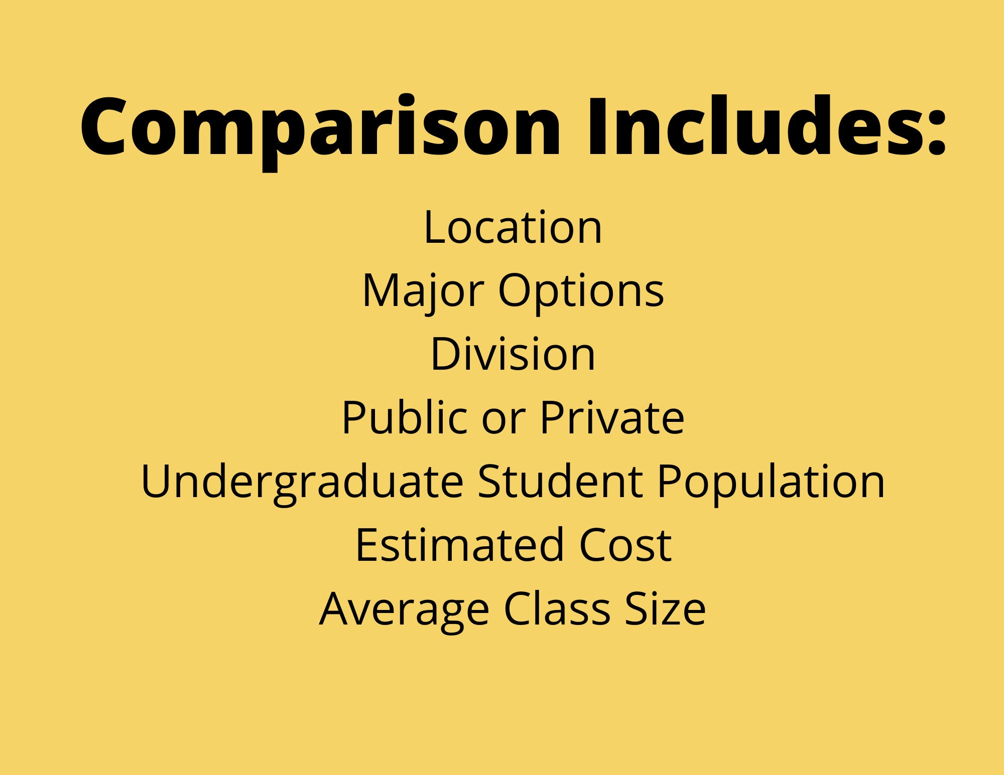College Planning College Comparison Spreadsheet Etsy