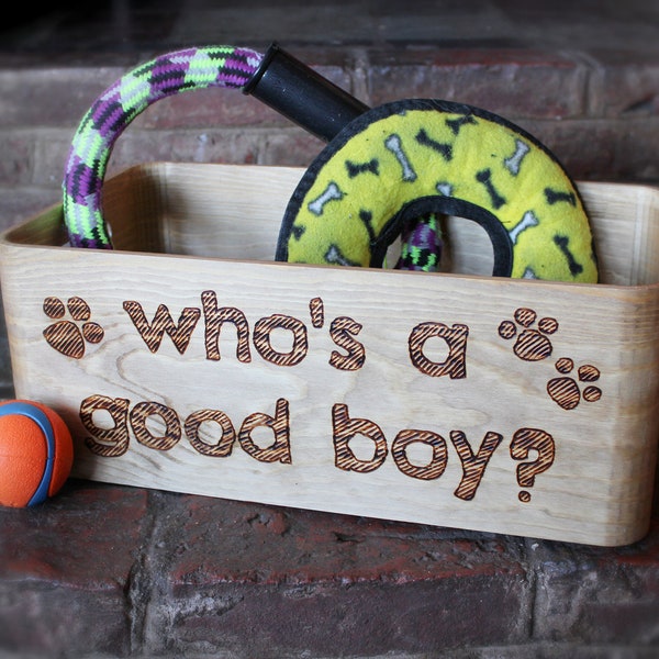 Wooden Dog Toy Box Etsy