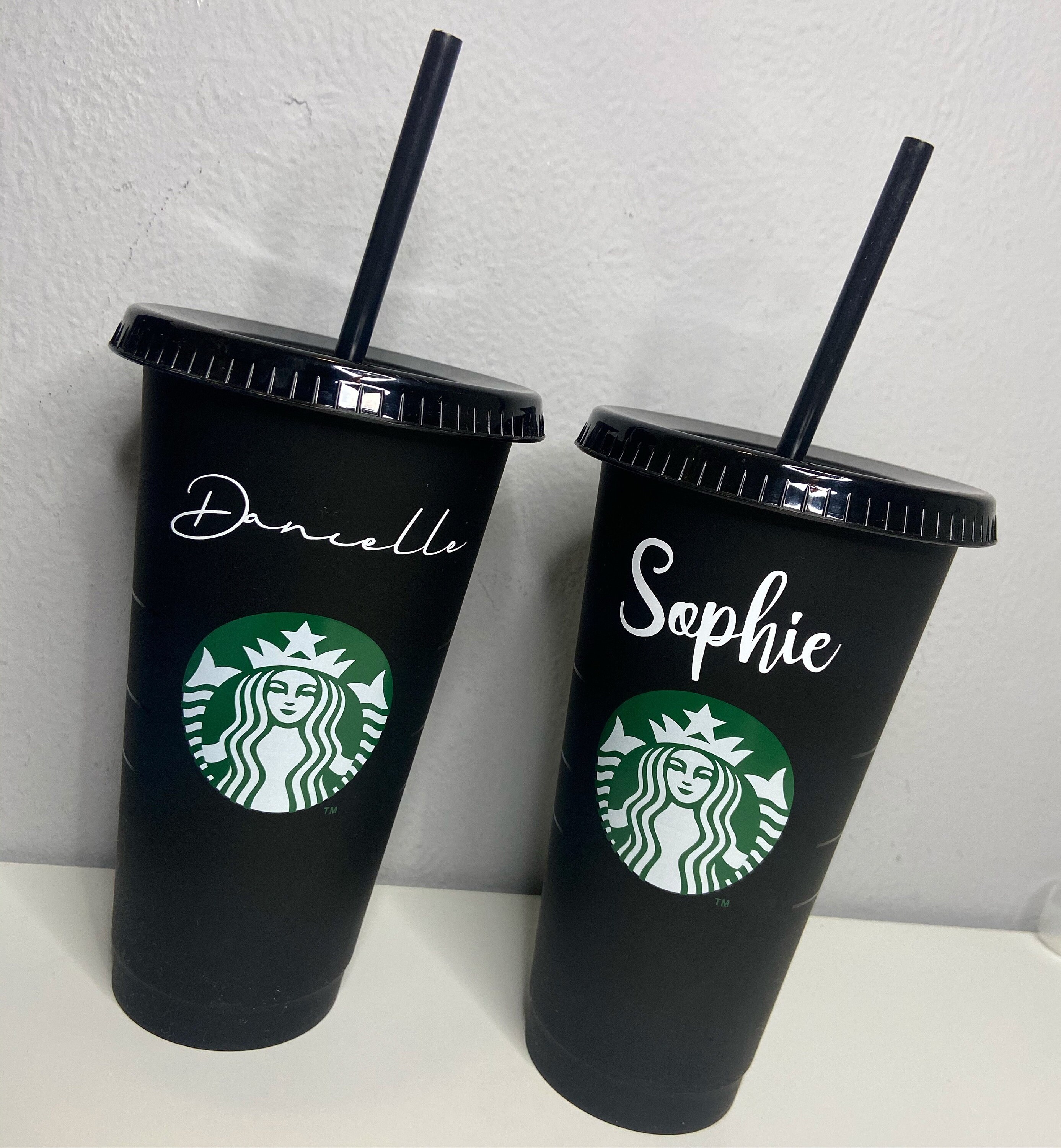 UK Black Personalised Starbucks Reusable Cold Cup Etsy