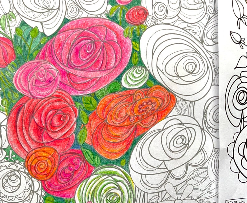 Authentic Printable Colouring Pages Designed by Artist Ruth | Etsy