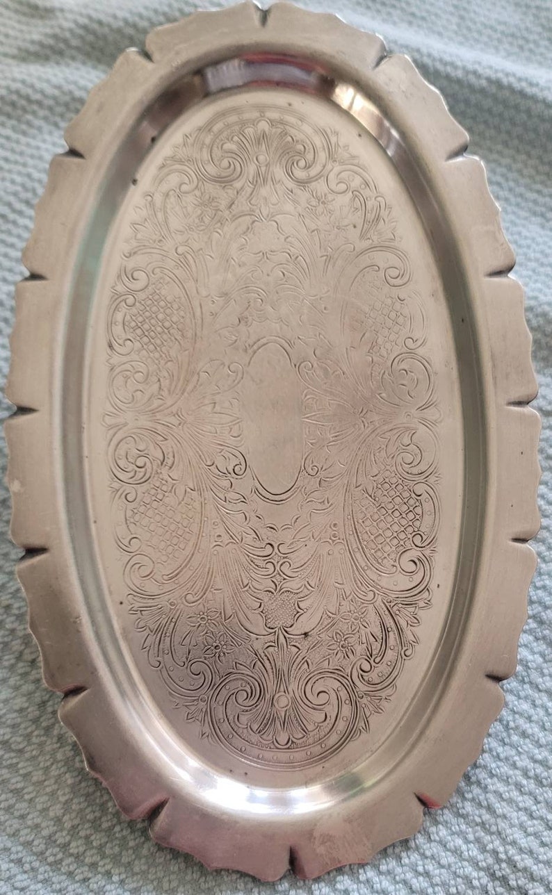 Art S Co Silver Tray Etsy