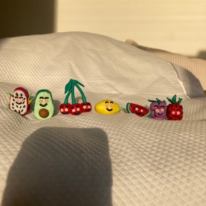 Handmade polymer clay fruit desk friend/clay desk buddy/clay desk pet/ mini desk pet/kawaii desk decor/clay desk figurine/ clay figure