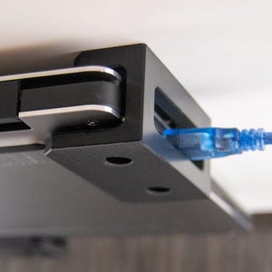 Under Desk Single Deck Laptop Holder Mount | Fits One Laptop
