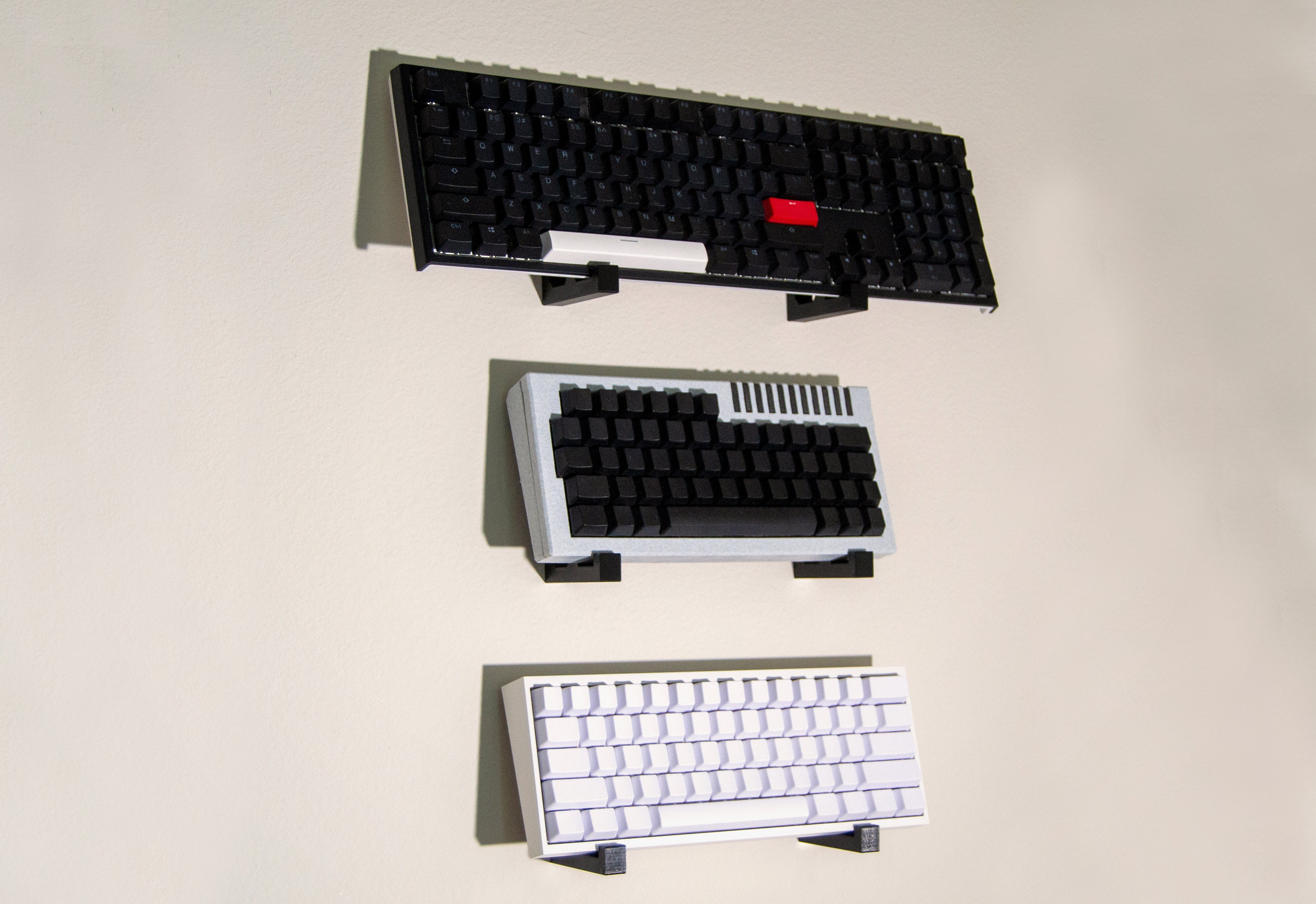 Soporte de pantalla de teclado mecánico montado en la pared 