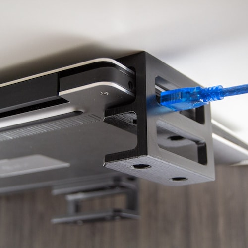 Under Desk Double Decker Laptop Holder Mount | Fits Double the Laptops