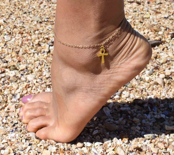 Ankh ankle bracelet deals