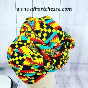 African print kente fabric headwrap for women/ headpiece/headcover/ Ankara headwrap for black women