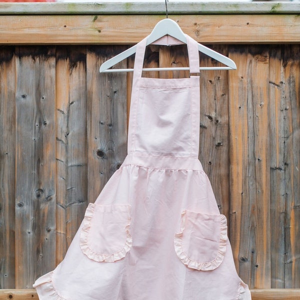 Pink Ruffle Apron - Etsy