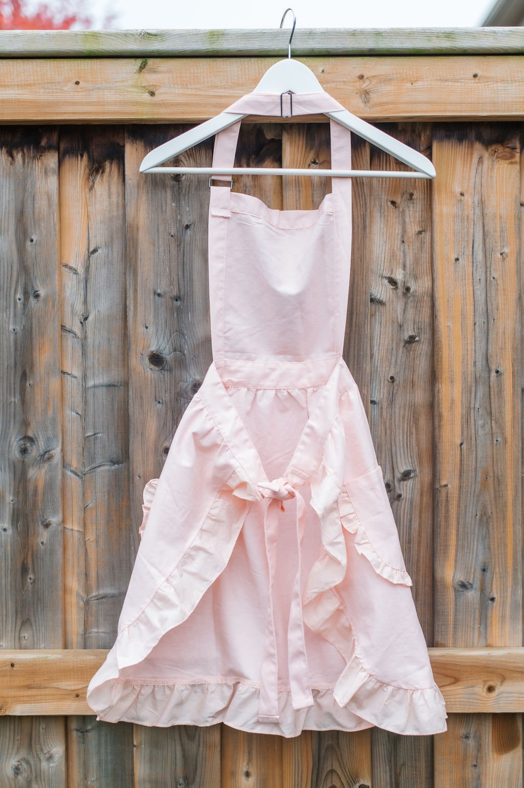 Pink Ruffle Apron Dress Adjustable Straps Apron for Baking Etsy