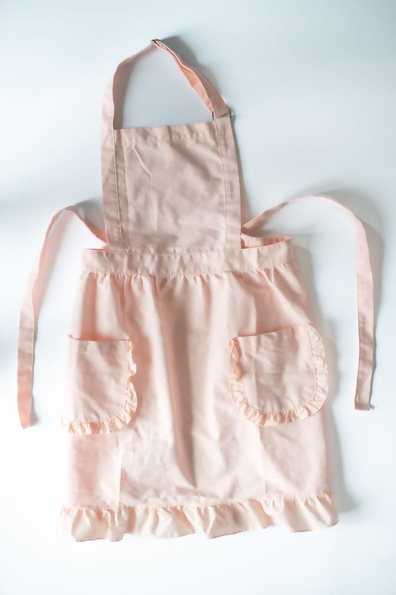 Pink Ruffle Apron Dress Adjustable Straps Apron for Baking Etsy