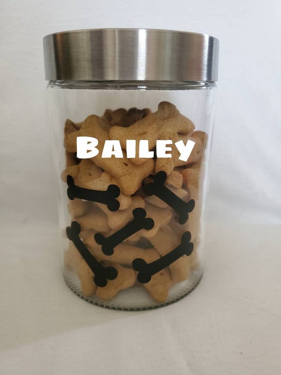 Glass dog food shop storage
