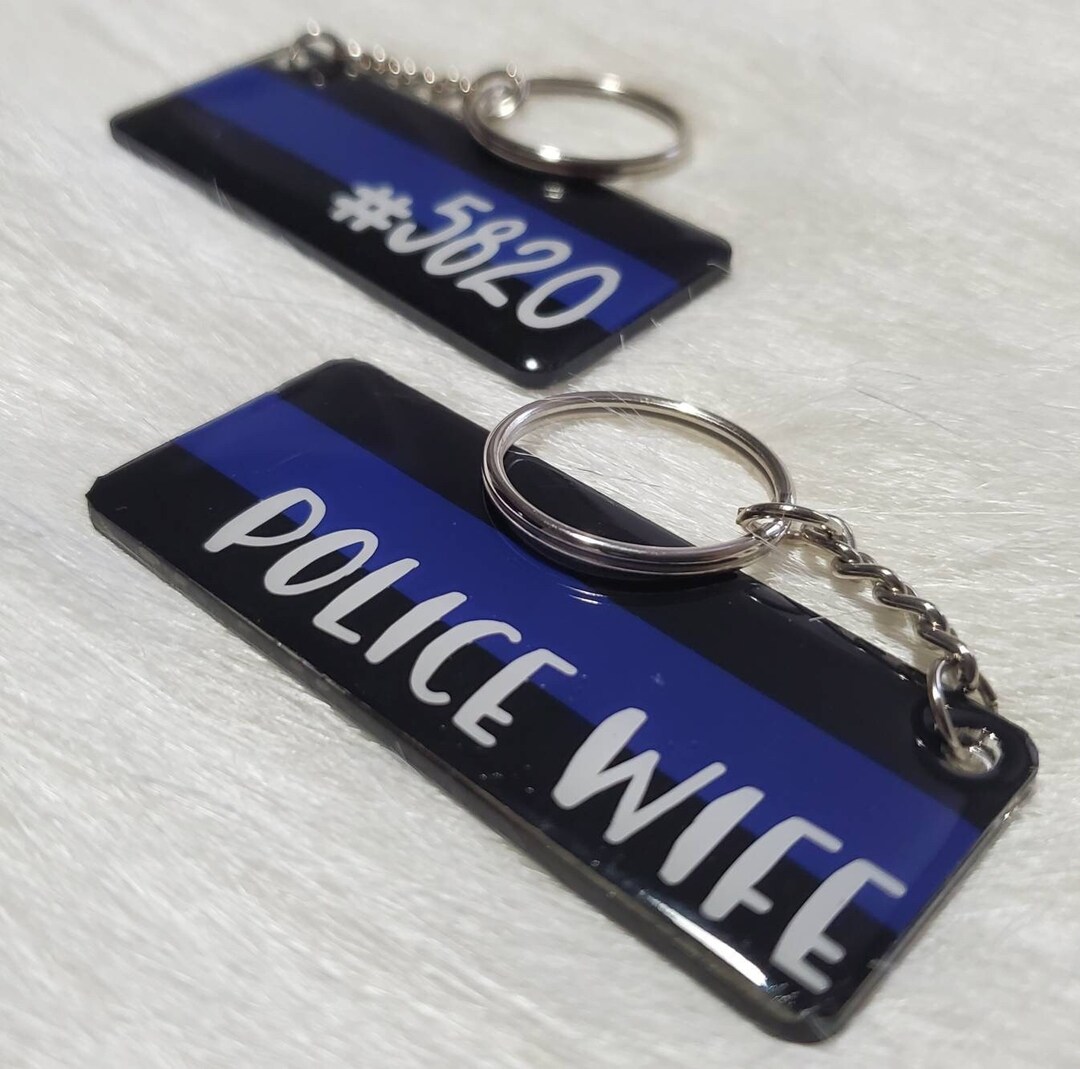 Thin Blue Line Support Lanyards With Keychains – Set Of 2, Show Your Backing For Police 2 thumbnail image