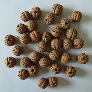 50 Pcs Handmade Natural Terracotta Clay Beads Necklace Jewelry Art Crafts Indian Beads 14 MM Round Shape Crafted Beads FREE SHIPPING