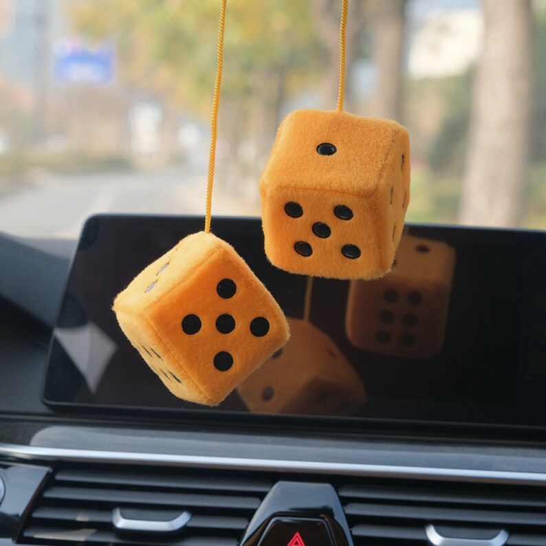 Car Rear View Mirror Accesories Hanging Dice Car Decor Hanging Etsy