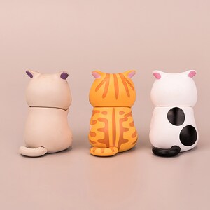 Cute Cat Playing Phone On Sofa Esin Mini Cat Figuine Desk