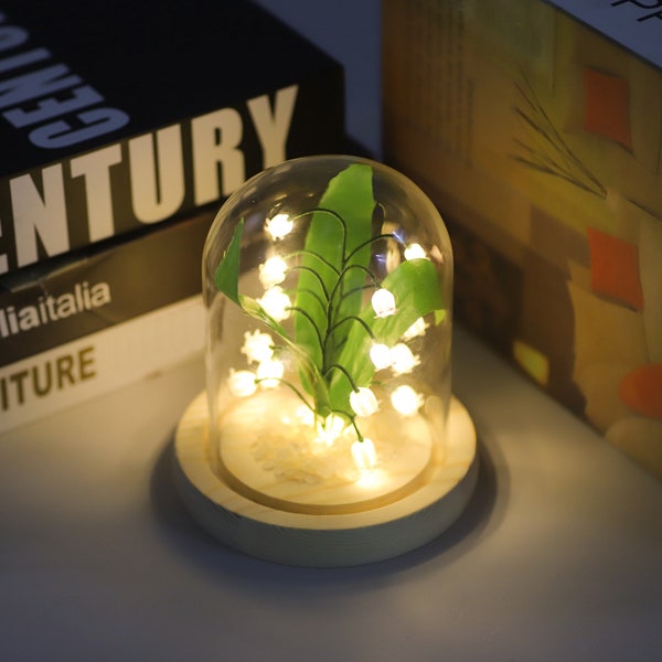 DIY Gift Box Lily of the Valley Night Light, Original Night Light, Natural Beauty, Original Lily Of The Valley Lamp, Handmade mushroom lamp