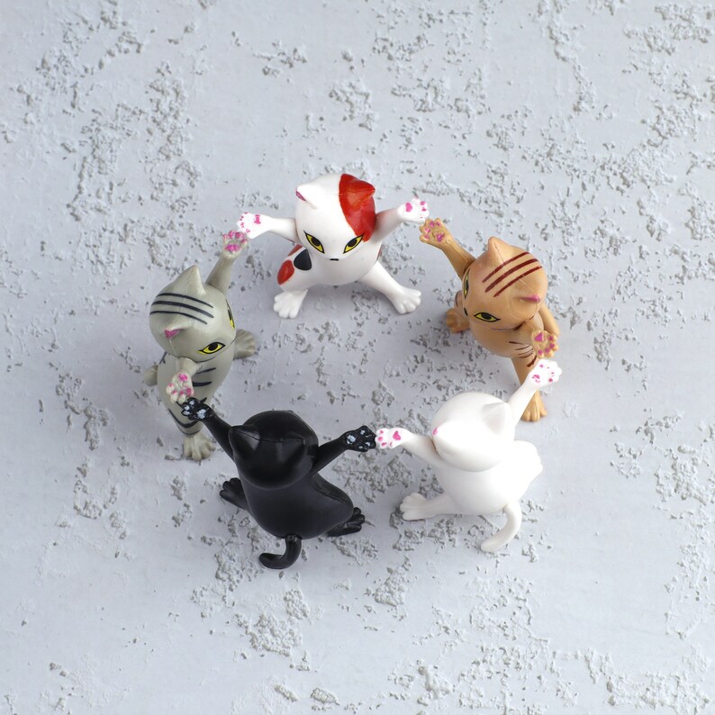 5 Cute Cats for Desk Decor Office Desk Accessories Funny Cat Etsy