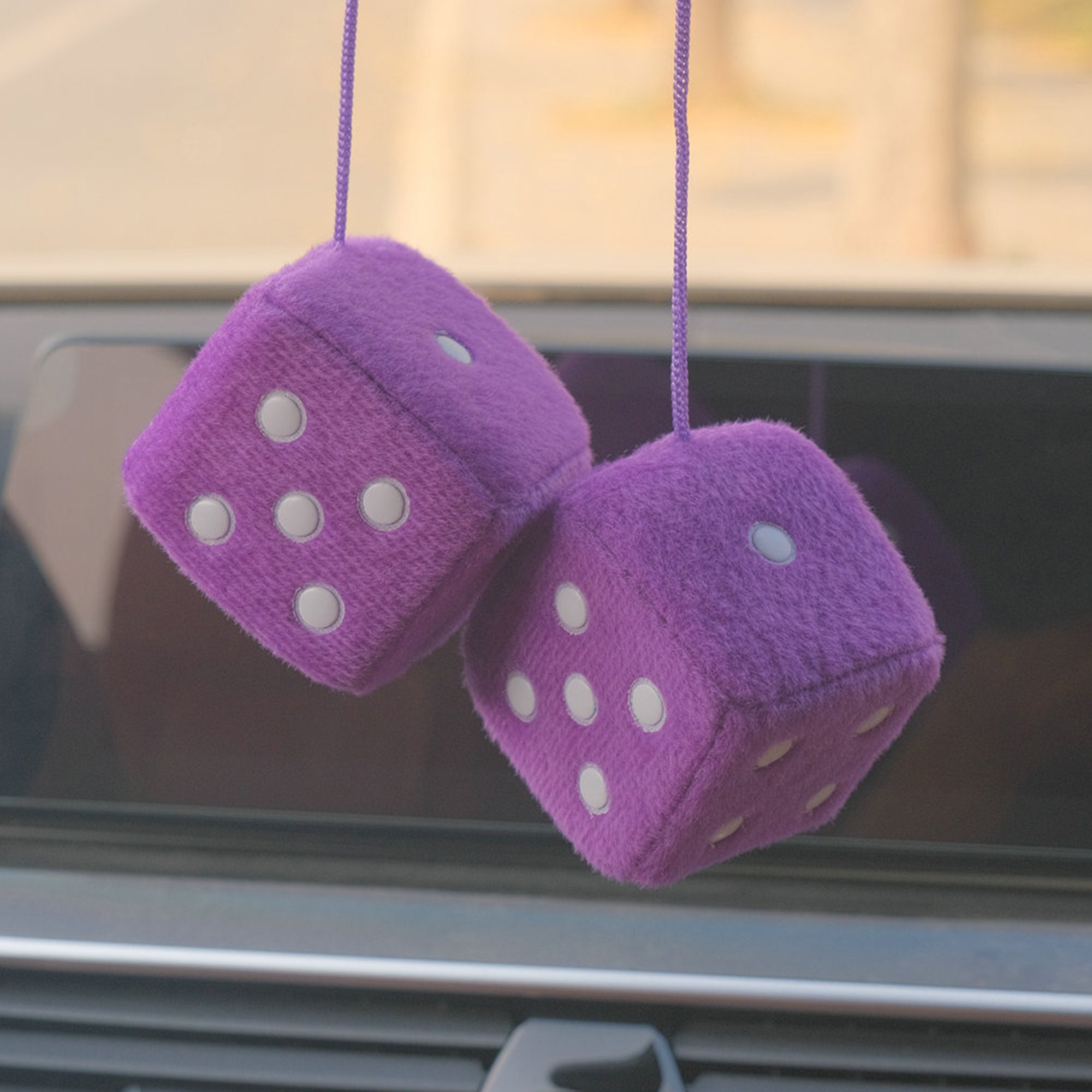 Car Dice Retro Fluffy Cute Dice Car Rearview Mirror Hanging Etsy