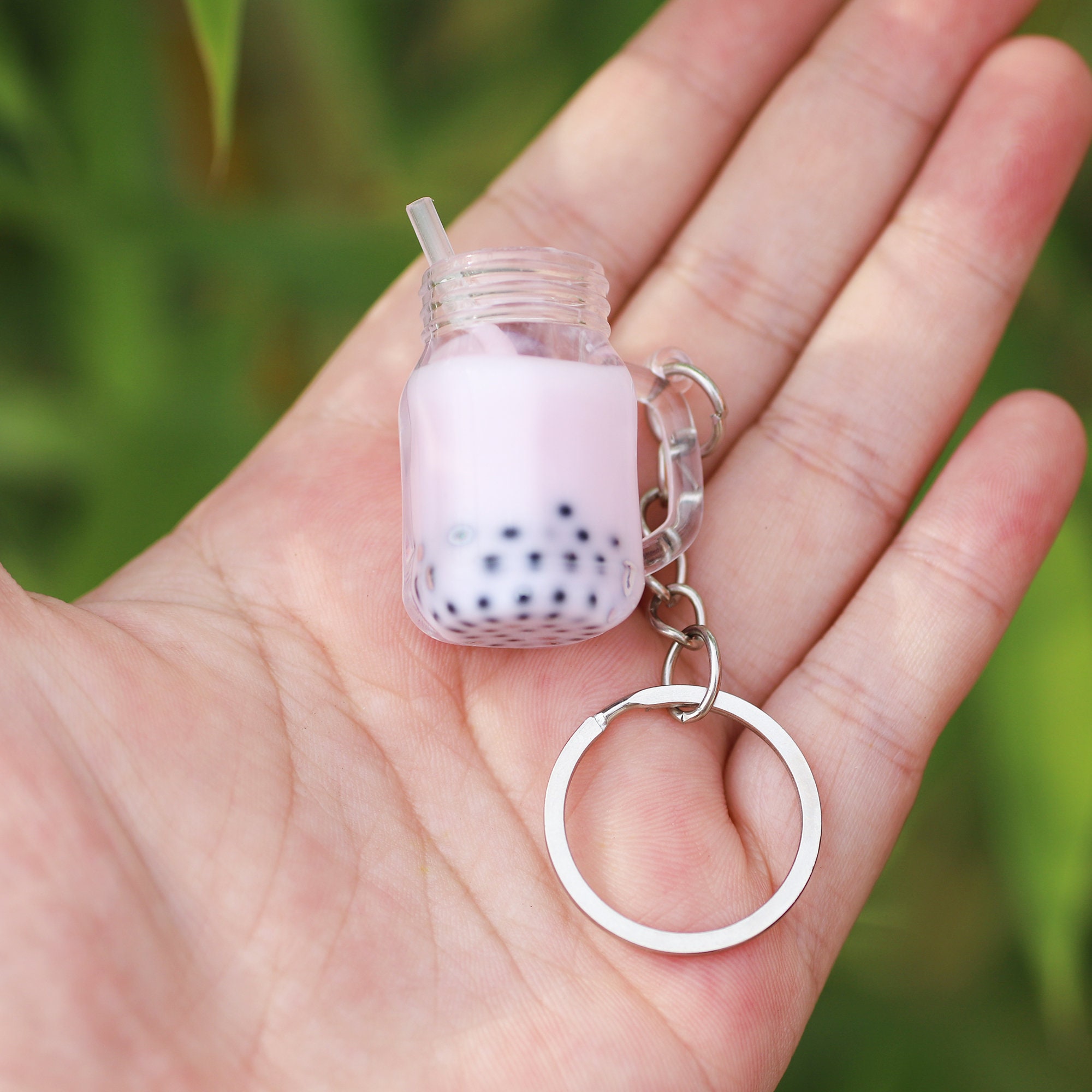 Milk Tea Keychain Cute Keychain Boba Milk Tea Keychain Boba Etsy