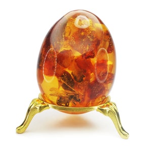 EGG Baltic Amber with Fossil Insect Bee