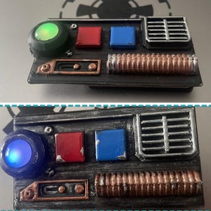 New Star Wars ID v2 in black or black weathered communication badge/ comlink Greeblie. Disney Bound / Batuu / cosplay . Magnetic backs