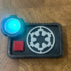 New Star Wars  Inspired Custom Empire lighted communication badge / comlink Greeblie. Disney Bound / Batuu / cosplay