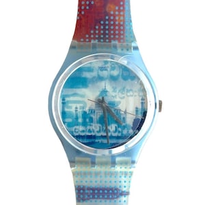 Vintage 2001 Swatch Gent TRAVEL DIARY GN195 - unworn mint condition - running with a fresh battery - 34mm diameter - new in box