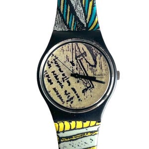 Vintage 1991 Swatch Gent ENGINEER GB139 - new and unworn - new battery - 34mm dial - mint condition - original packaging