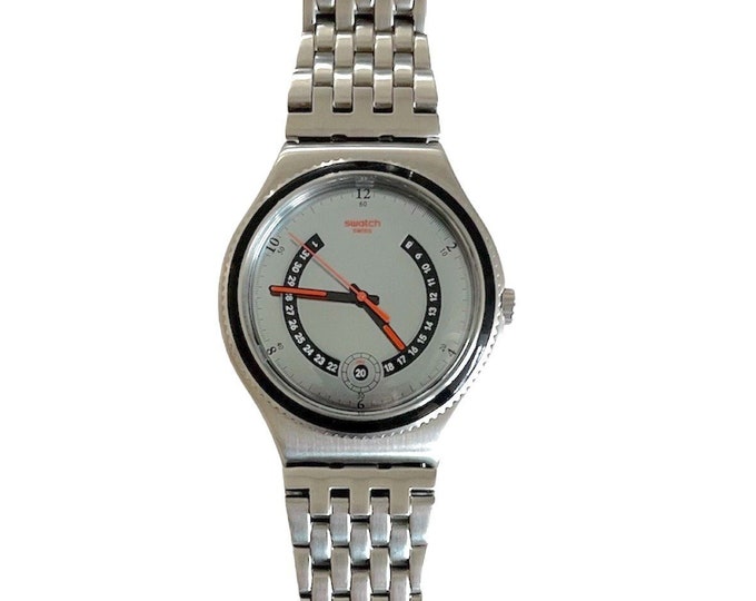 NEW Vintage Swatch Irony Big Classic BEAULIEU YWS405G Unworn Mint New in Box New Battery 43mm