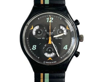 時計 Swatch SCB-120 CD-PLAYER Swatch Watch Chronograph SCB120 