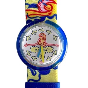 Vintage 1991 Pop Swatch PWK150 LADY OCTOPUS by Massimo Giacon - mint unworn condition - running with new battery - 39mm - new in box