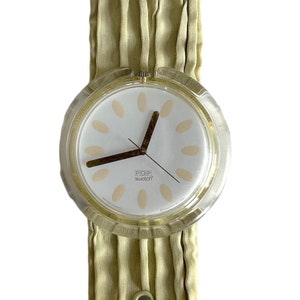 Vintage 1991 Pop Swatch PWK146 NYMPHAEA - mint unworn condition - running with new battery - 39mm diameter - new in box
