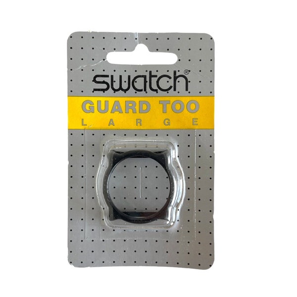 NEW : vintage black Swatch GUARD TOO for 34mm dial watches - new in unopened blister