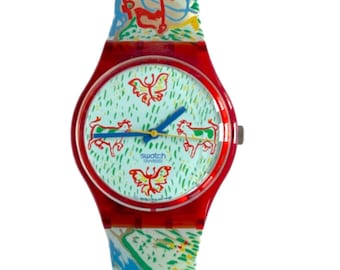 NEW : Vintage Swatch Gent Standard TURNOVER GB417 - Unworn - Mint