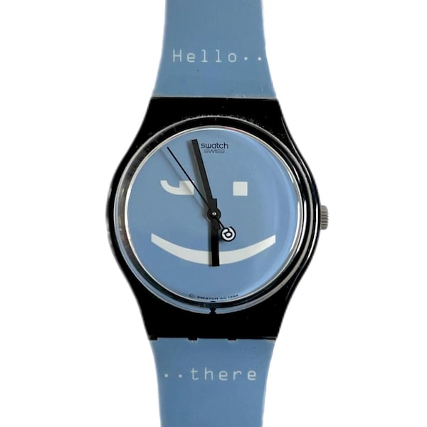 Reloj Swatch Gent CHAT-NET GB188 vintage de 1999, en perfecto estado, sin usar, funciona con batería nueva, diámetro de 34 mm, nuevo en caja