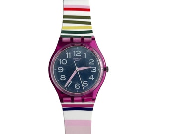 NEW in box Swatch Gent FUNNY LINES GP153 - mint unworn condition - running with new battery - 34mm diameter