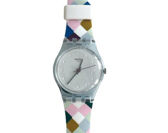 NEW and unworn Swatch Lady ARLE-QUEEN LL120  - mint condition - running with new battery - 25mm diameter