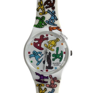 Vintage Swatch Gent Artist Special BIG RIDE GZ201 by Ted Scapa - perfect unworn condition - running with new battery -34mm - new in box