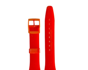 NEW : Swatch Gent Orange plastic replacement strap - band - bracelet 17mm - unworn