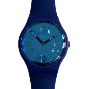 Swatch New Gent LOVE To Go Around SO29N107 - mint unworn condition - running with new battery - 41mm - soft blue silicone band