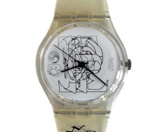 新品 : ヴィンテージ 1994 スウォッチ クロノ INSPYRAL SCG102