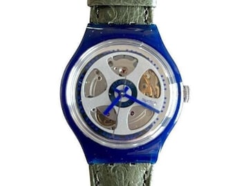 アンティーク Swatch 初代オートマブルーマチック　SAN100 1991 1991 Swatch Watch Automatic SAN100 Blue Matic Excellent Cond