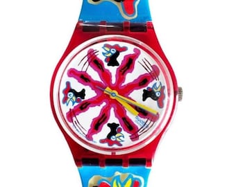 Swatch Gent CHICCIRICHI GR112 vintage del 1992 - mai indossato, come nuovo - funzionante con batteria nuova - nuovo in scatola - 34 mm