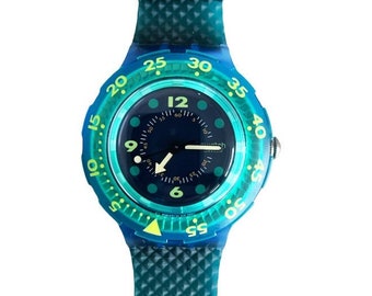 Vintage 1990 Vintage Swatch Scuba 200 BLUE MOON SDN100